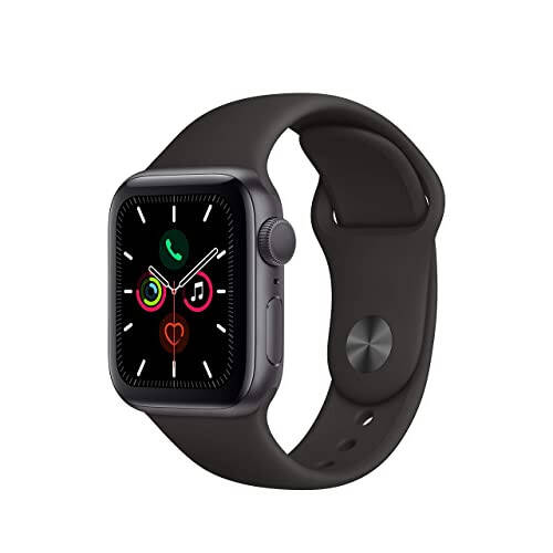 Apple Watch Series 5 (GPS, 40MM) - Корпус из космического серого алюминия с черным спортивным ремешком (Обновленный) - 7