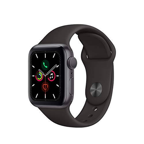 Apple Watch Series 5 (GPS, 40MM) - Корпус из космического серого алюминия с черным спортивным ремешком (Обновленный) - 1