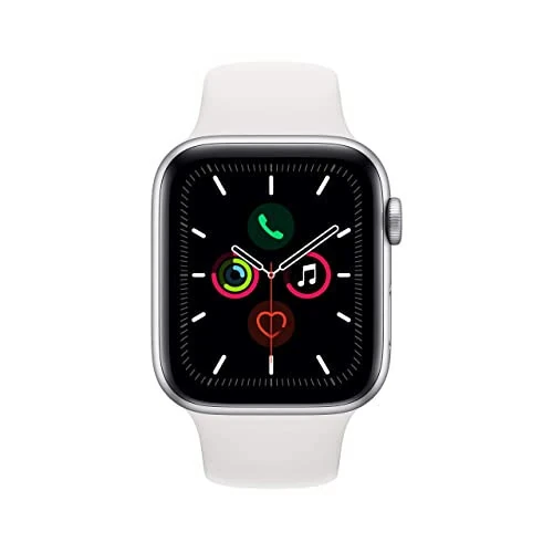 Apple Watch Series 5 (GPS, 40MM) - Silver Aluminum Case with White Sport Band (Renewed) - Apple (1)