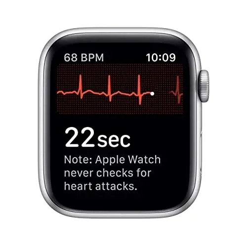 Apple Watch Series 5 (GPS, 40MM) - Silver Aluminum Case with White Sport Band (Renewed) 