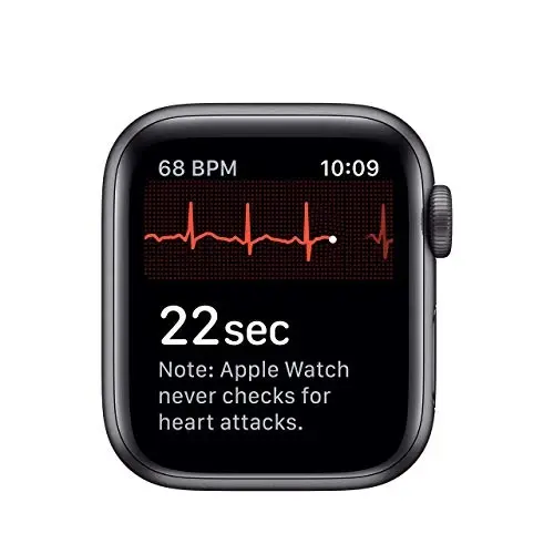Apple Watch Series 5 (GPS, 40MM) - Space Gray Aluminum Case with Black Sport Band (Renewed) - 5