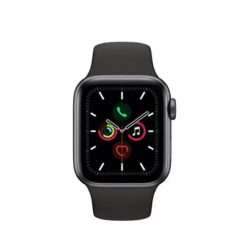 Apple Watch Series 5 (GPS, 40MM) - Space Gray Aluminum Case with Black Sport Band (Renewed) - 2