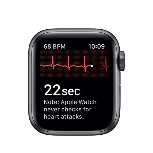 Apple Watch Series 5 (GPS, 40MM) - Space Gray Aluminum Case with Black Sport Band (Renewed) - 5