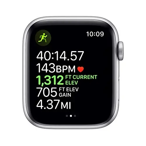 Apple Watch Series 5 (GPS, 44MM) - Silver Aluminum Case with White Sport Band (Renewed) - 4