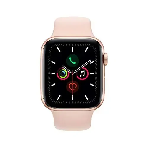 Apple Watch Series 5 (GPS, 44MM) - Gold Aluminum Case with Pink Sand Sport Band (Renewed) - Apple (1)