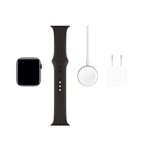 Apple Watch Series 5 (GPS, 44MM) - Kosmik kulrang alyuminiy korpusli qora sport tasmasi bilan (Yangilangan) - 6