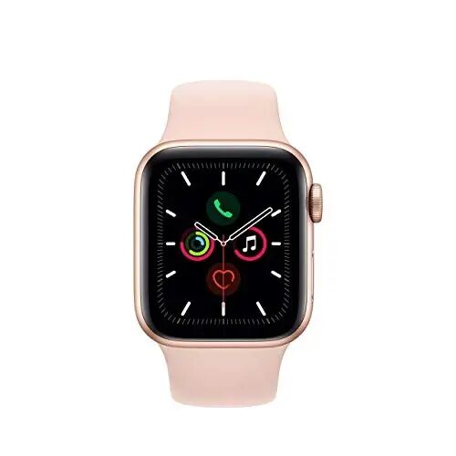 Apple Watch Series 5 (GPS + Cellular, 40MM) - Gold Aluminum Case with Pink Sport Band (Renewed) - Apple (1)