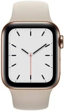 Apple Watch Series 5 (GPS + Cellular, 40MM) - Gold Stainless Steel Case with Stone Sport Band (Renewed) - Apple (1)