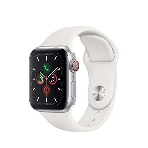 Apple Watch Series 5 (GPS + Cellular, 40MM) - Oq sport tasmasi bilan kumush alyuminiy korpusli (yangilangan) - 1