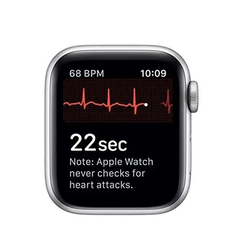 Apple Watch Series 5 (GPS + Cellular, 40MM) - Silver Aluminum Case with White Sport Band (Renewed) - 5