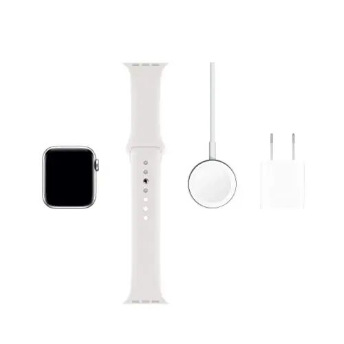 Apple Watch Series 5 (GPS + Cellular, 40MM) - Silver Aluminum Case with White Sport Band (Renewed) - 6