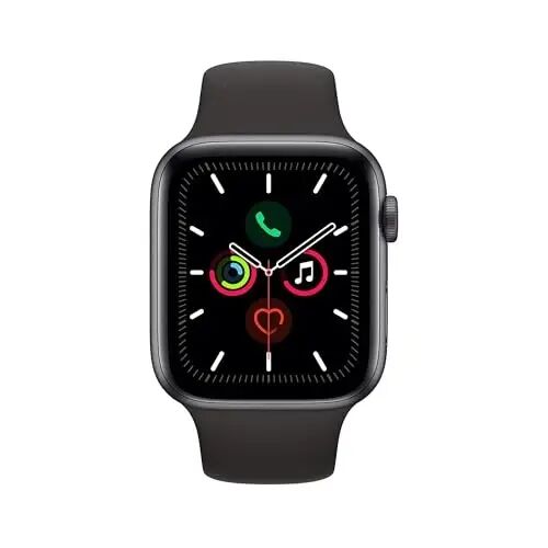 Apple Watch Series 5 (GPS + Cellular, 40MM) - Space Gray Aluminum Case with Black Sport Band (Renewed) - Apple (1)