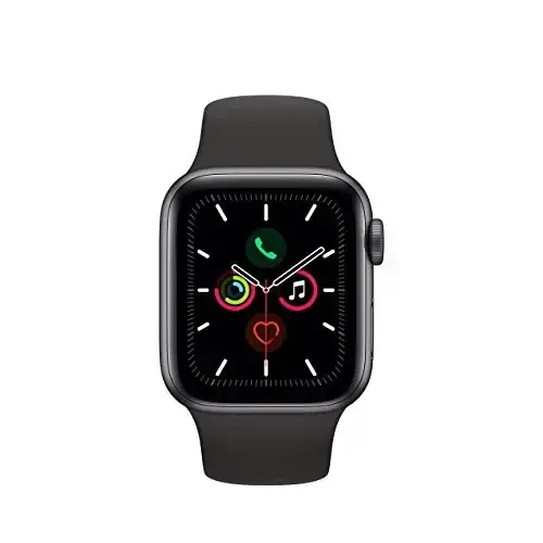 Apple Watch Series 5 (GPS + Cellular, 40MM) - Stainless Steel Case with Black Sport Band (Renewed) - 2