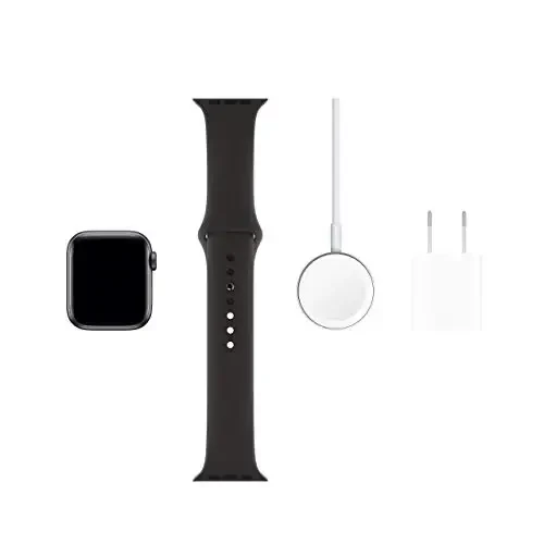 Apple Watch Series 5 (GPS + Cellular, 40MM) - Stainless Steel Case with Black Sport Band (Renewed) - 6