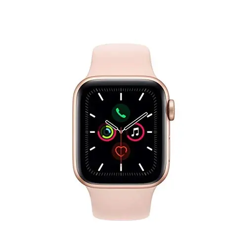 Apple Watch Series 5 (GPS + Cellular, 44MM) - Gold Aluminum Case with Pink Sand Sport Band (Renewed) - APPLE (1)
