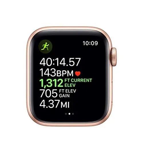 Apple Watch Series 5 (GPS + Cellular, 44MM) - Gold Aluminum Case with Pink Sand Sport Band (Renewed) - 4