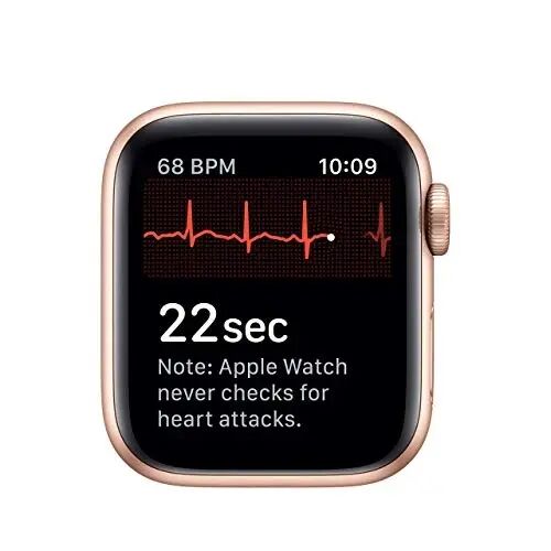 Apple Watch Series 5 (GPS + Cellular, 44MM) - Gold Aluminum Case with Pink Sand Sport Band (Renewed) - 5
