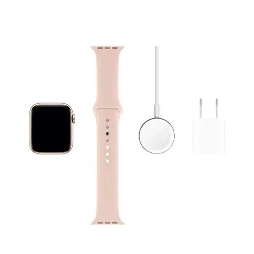 Apple Watch Series 5 (GPS + Cellular, 44MM) - Gold Aluminum Case with Pink Sand Sport Band (Renewed) - 6