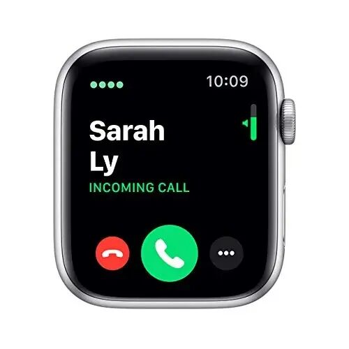 Apple Watch Series 5 (GPS + Cellular, 44MM) - Silver Aluminum Case with White Sport Band (Renewed) - 3