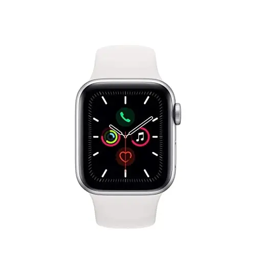 Apple Watch Series 5 (GPS + Cellular, 40MM) - Silver Aluminum Case with White Sport Band (Renewed) - APPLE (1)