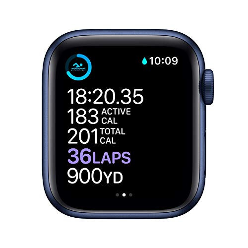 Apple Watch Series 6 (GPS, 40 мм) - синий алюминиевый корпус с темно-синим спортивным ремешком (восстановленный) - 4