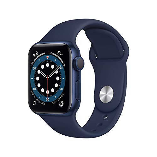 Apple Watch Series 6 (GPS, 40mm) - Blue Aluminum Case with Deep Navy Sport Band (Renewed) - 1