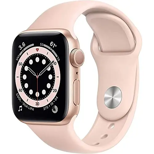 Apple Watch Series 6 (GPS + Cellular, 40mm) - Gold Aluminum Case with Pink Sand Sport Band (Renewed) - 1