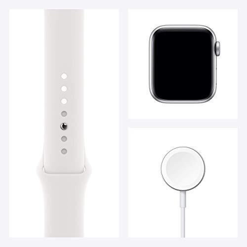 Apple Watch Series 6 (GPS + Cellular, 40mm) - Kumush Zanglamaydigan Po'lat Korpus va Oq Sport Band bilan (Yangilangan) - 7