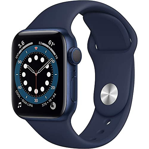 Apple Watch Series 6 (GPS + Cellular, 40mm) - Moviy Alyuminiy Korpus bilan Qorong'i Ko'k Sport Band (Yangilangan) - 1