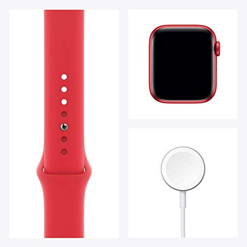 Apple Watch Series 6 (GPS + Cellular, 40mm) - (Product) RED Aluminum Case with RED Sport Band (Renewed) - 7