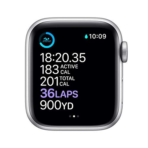 Apple Watch Series 6 (GPS + Cellular, 40mm) - Silver Stainless Steel Case with White Sport Band (Renewed) - 4