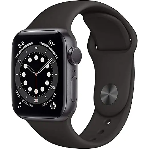 Apple Watch Series 6 (GPS + Cellular, 40mm) - Space Gray Aluminum Case with Black Sport Band (Renewed) - 1