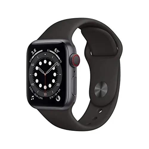 Apple Watch Series 6 (GPS + Cellular, 40mm) - Space Gray Aluminum Case with Black Sport Band (Renewed) - 4