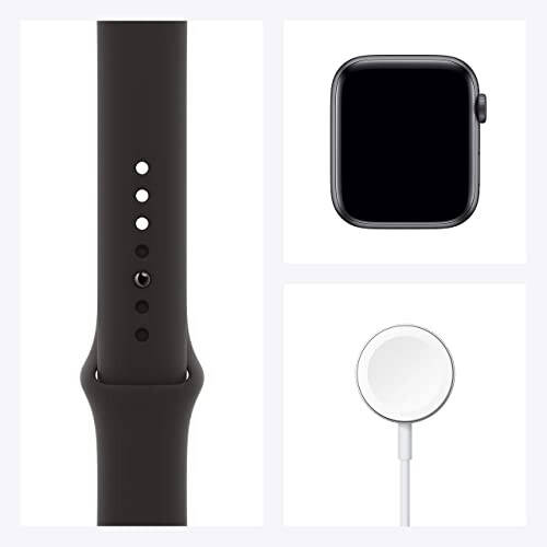 Apple Watch Series 6 (GPS + Cellular, 44mm) - Space Gray Aluminum Case with Black Sport Band (Renewed) - 7