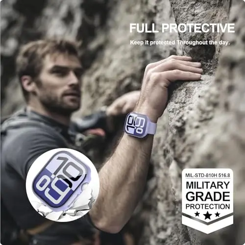 Apple Watch Series 6/5/4/SE 40mm uchun temperli shisha ekran himoyachisi bilan JZK 2 Pack Case, Yupqa himoya bamperi to'liq qamrovli qattiq kompyuter himoya qopqog'i iWatch 40mm uchun HD Ultra yupqa qopqoq, Binafsha+Shaffof - 5