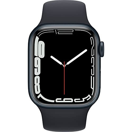 Apple Watch Series 7 (GPS + Cellular, 41mm) Midnight Aluminum Case with Midnight Sport Band, Regular (Renewed) - 2