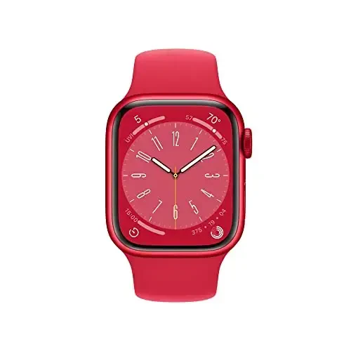 Apple Watch Series 8 [GPS, 41mm] - (Product)RED Aluminum Case with (Product)RED Sports Band, M/L (Renewed) - APPLE (1)