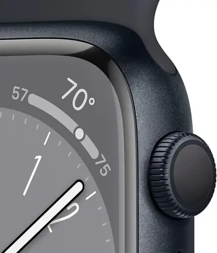 Apple Watch Series 8 [GPS, 41mm] - Midnight Aluminum Case with Midnight Sport Band, S/M (Renewed) - 3