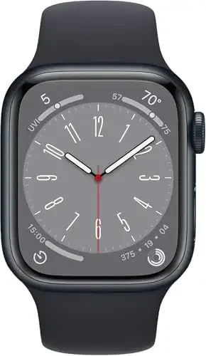 Apple Watch Series 8 [GPS, 41mm] - Midnight Aluminum Case with Midnight Sport Band, S/M (Renewed) - APPLE (1)