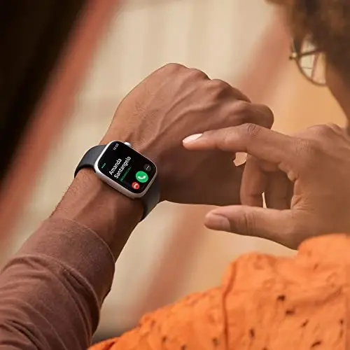 Apple Watch Series 8 [GPS, 41mm] - Red Aluminum Case with Red Sport Band, S/M (Renewed) - 4