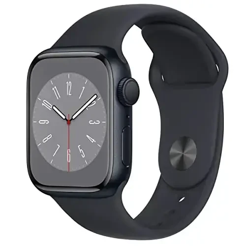 Apple Watch Series 8 [GPS, 41mm] - Midnight Aluminum Case with Midnight Sport Band, M/L (Renewed) - 1