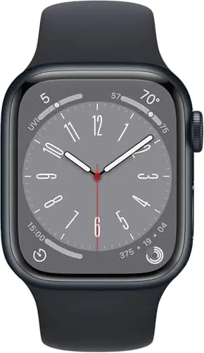 Apple Watch Series 8 [GPS, 41mm] - Midnight Aluminum Case with Midnight Sport Band, S/M (Renewed) - 2