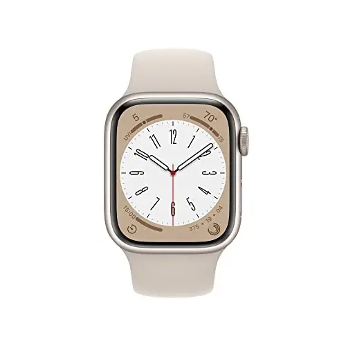 Apple Watch Series 8 [GPS, 41mm] - Starlight Aluminum Case with Starlight Sport Band, S/M (Renewed) - APPLE (1)
