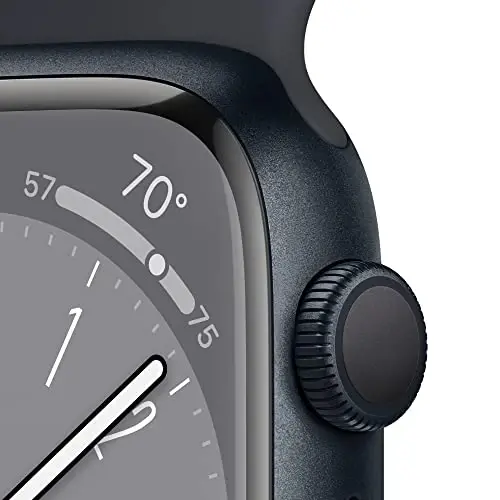 Apple Watch Series 8 [GPS, 45mm] - Midnight Aluminum Case with Midnight Sport Band, M/L (Renewed) - 3