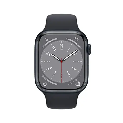 Apple Watch Series 8 [GPS, 45mm] - Midnight Aluminum Case with Midnight Sport Band, S/M (Renewed) - APPLE (1)