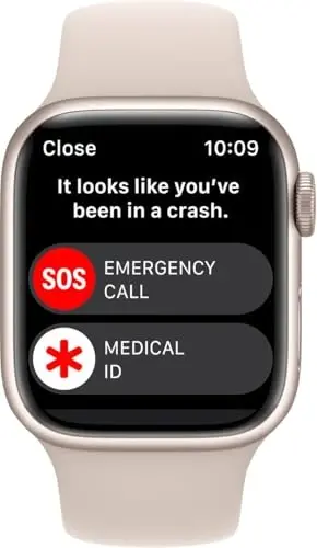 Apple Watch Series 8 [GPS, 45mm] - Starlight Aluminum Case with with Starlight Sport Band, S/M (Renewed) - 4