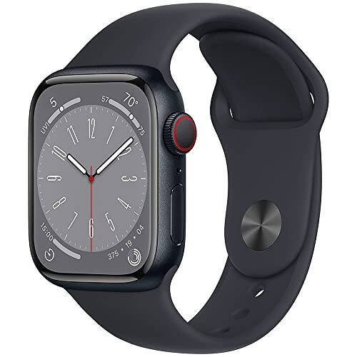 Apple Watch Series 8 [GPS + Cellular, 41mm] - Midnight Aluminum Case with Midnight Sport Band, S/M (Renewed) - 7