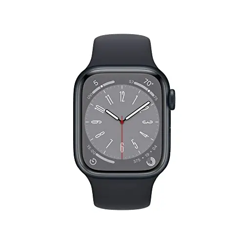 Apple Watch Series 8 [GPS + Cellular, 41mm] - Midnight Aluminum Case with Midnight Sport Band, S/M (Renewed) - 2
