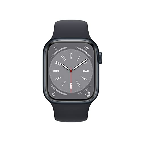 Apple Watch Series 8 [GPS + Cellular, 41mm] - Midnight Aluminum Case with Midnight Sport Band, S/M (Yangilangan) - 2