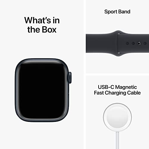 Apple Watch Series 8 [GPS + Cellular, 41mm] - Midnight Aluminum Case with Midnight Sport Band, S/M (Yangilangan) - 6